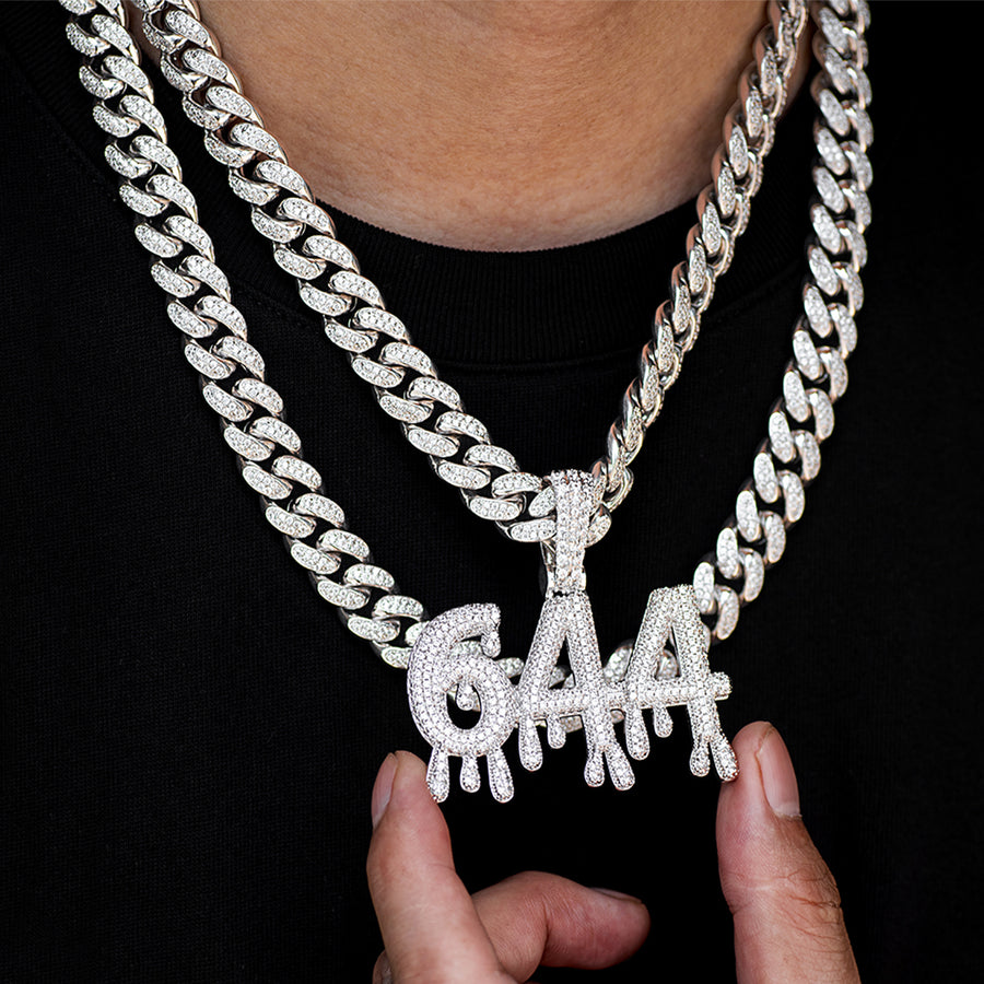 Custom Dripping Number Necklaces