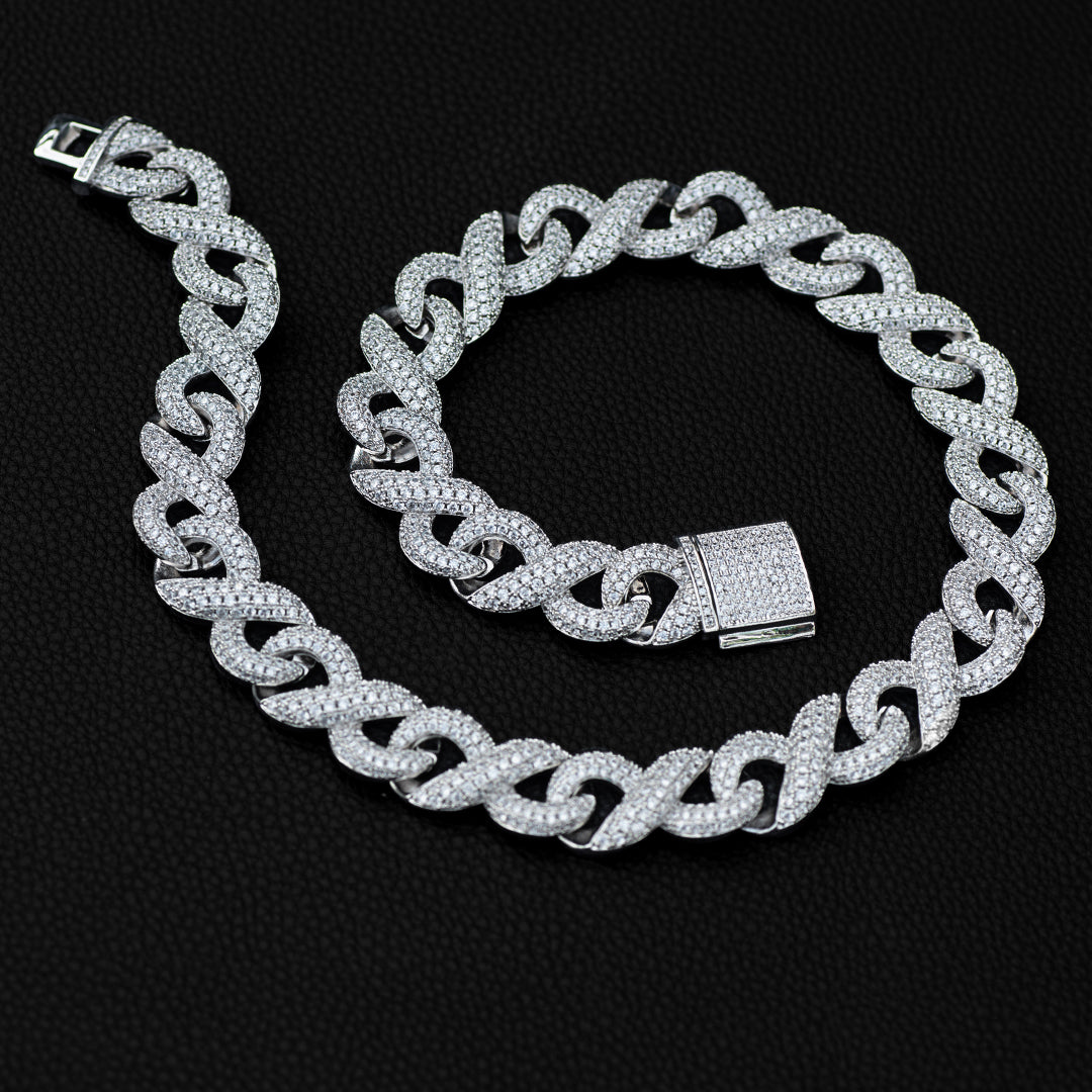 Infinity Link Chain (15mm) in White Gold – DRMD JEWELRY