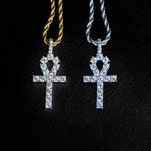 Gold Ankh Cross Necklace