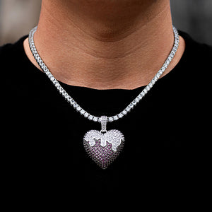 Multi-Color Solid Heart Necklace