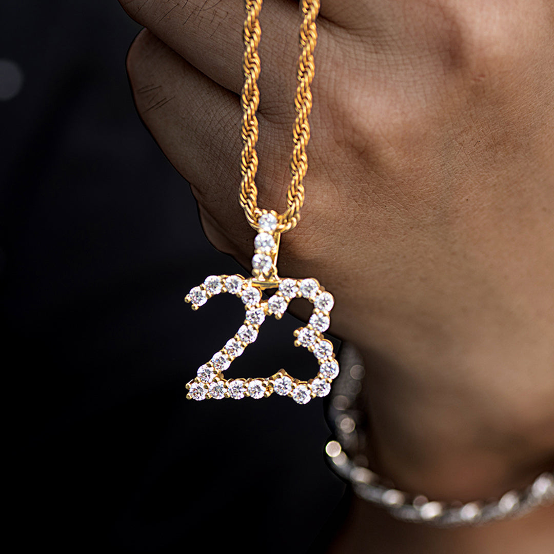 Custom Diamond Number Necklace – DRMD JEWELRY