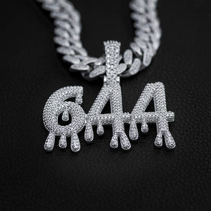 Custom Dripping Number Necklaces