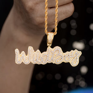 Custom DRMD Script Font Letter Name Necklaces