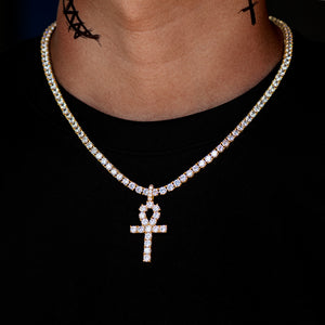 Gold Ankh Cross Necklace