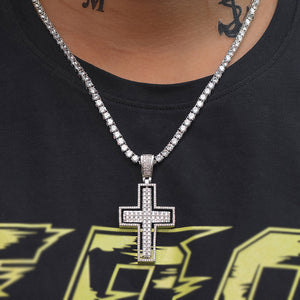 Diamond Two Side Cross Necklaces