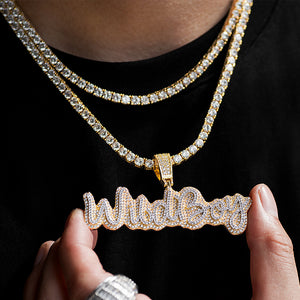 Custom DRMD Script Font Letter Name Necklaces