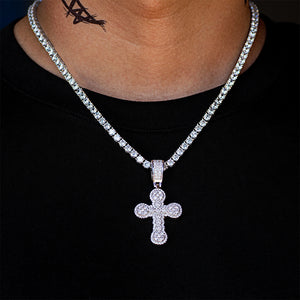 Diamond Round Cross Pendant