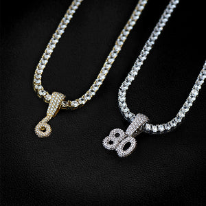 Custom Bubble Number Necklaces