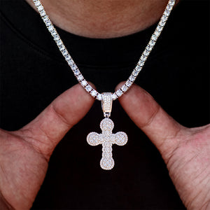 Diamond Round Cross Pendant