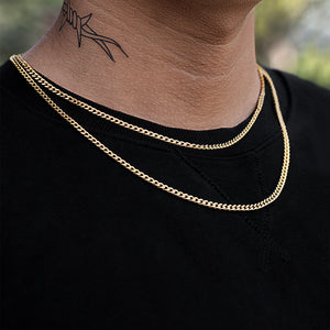 Gold Cuban Link Chain 3mm