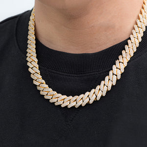 Prong Cuban Link Choker (12mm) in Yellow Gold