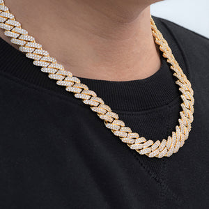 Prong Cuban Link Choker (12mm) in Yellow Gold