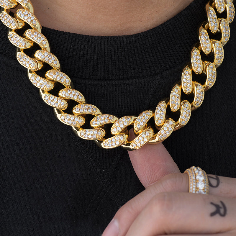 Miami Cuban Link Chain (19mm) in Yellow Gold
