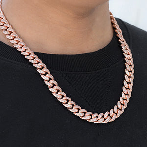 Miami Cuban Link Chain (12mm) in Rose Gold