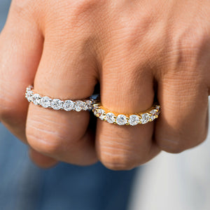 Single Row Eternity Ring Ring in White Yellow Gold DRMD Jewelry