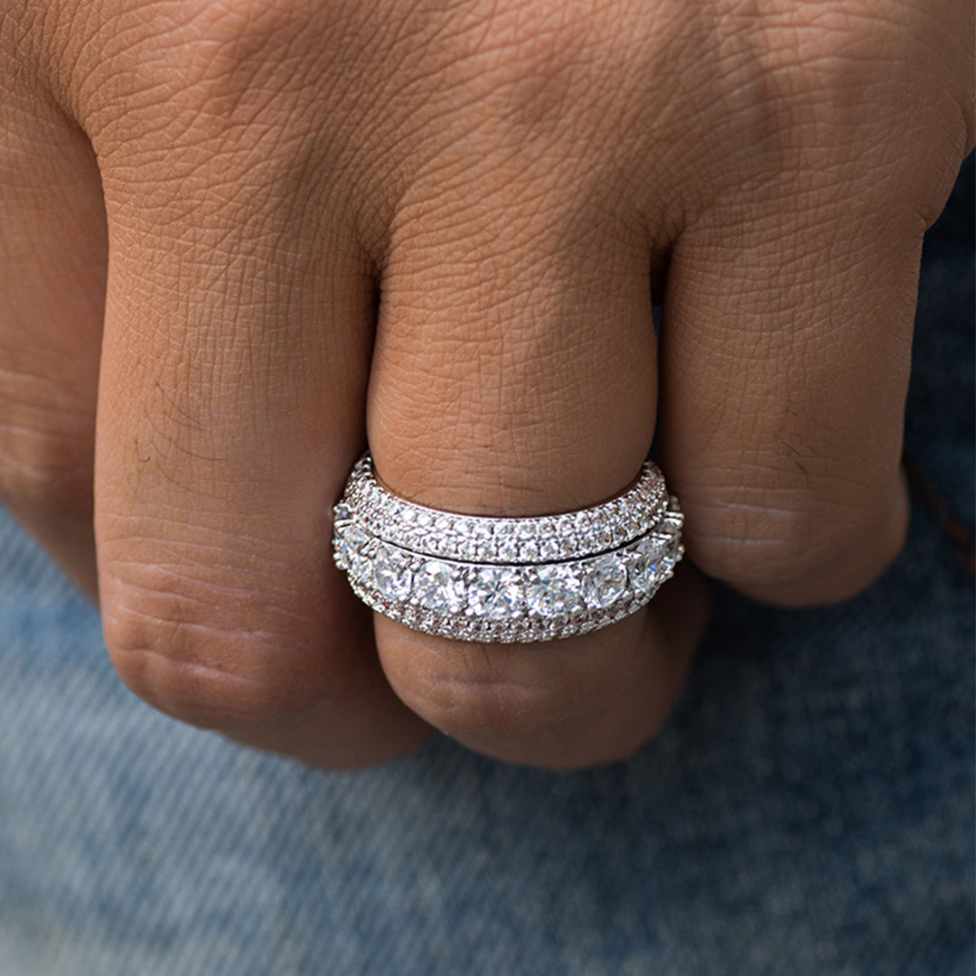 5 Layer Diamond Men's Spinning Band Ring – DRMD JEWELRY