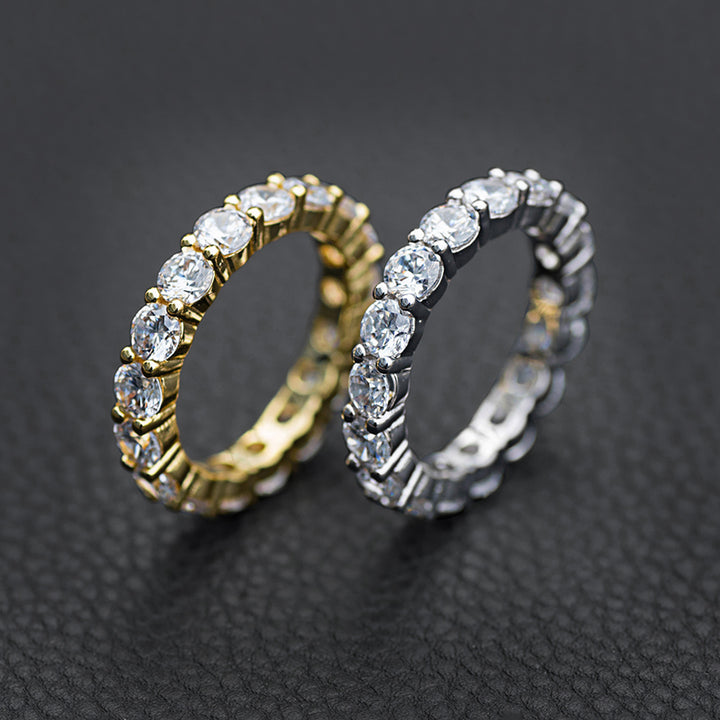 Single Row Eternity Ring  Ring in White Yellow Gold DRMD Jewelry