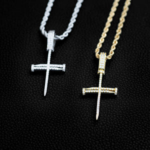 Nail Cross Pendant + Chain