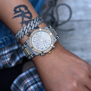 Diamond Classic Watch in White/Yellow Gold DRMD Jewelry